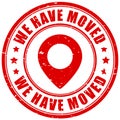 We have moved grunge stamp Royalty Free Stock Photo