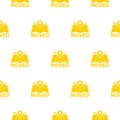 We have moved icon seamless pattern isolated on white background Royalty Free Stock Photo
