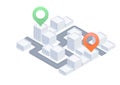 We have moved new office icon location. Address move change location announcement business home map. New pin location Royalty Free Stock Photo