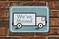 We have Moved Sign Royalty Free Stock Photo