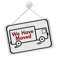 We Have Moved Sign Royalty Free Stock Photo