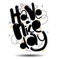 Have a nice day vector greeting card Royalty Free Stock Photo