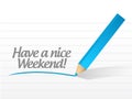 Have a nice weekend illustration design Royalty Free Stock Photo