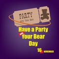 Have a Party with Your Bear Day Royalty Free Stock Photo
