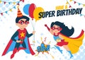 Have a super birthday greeting card design
