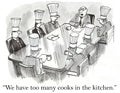 We have too many cooks in the kitchen Royalty Free Stock Photo