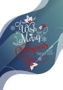 Have very Merry Christmas and Happy New Year we wish you lettering logo