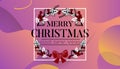 Have very Merry Christmas and Happy New Year we wish you lettering logo on gradient background, Design template with Royalty Free Stock Photo