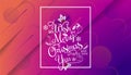 Have very Merry Christmas and Happy New Year we wish you lettering logo on gradient background, Design template with