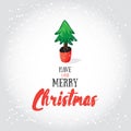 Have a very merry Christmas! Vector illustrated greeting card template, post card design, invitation, envelopment, poster