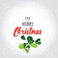 Have a very merry Christmas! Vector illustrated greeting card template, post card design, invitation, envelopment, poster