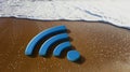 We Have WiFi Internet on the Beach Royalty Free Stock Photo