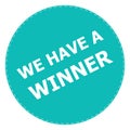 We have a winner button Royalty Free Stock Photo