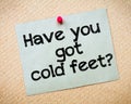 Have you got cold feet? Royalty Free Stock Photo