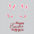 Have Yourself a Very Happy Easter. Easter Bunny Ears Vector Royalty Free Stock Photo
