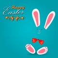 Have Yourself a Very Happy Easter. Easter Bunny Ears Vector Royalty Free Stock Photo