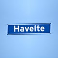 Havelte place name sign in the Netherlands Royalty Free Stock Photo