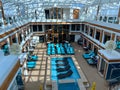 The Haven Pool on the Norwegian Cruise Lines Haven cruise ship Escape in Port Canaveral, Florida Royalty Free Stock Photo