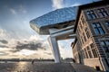 The `Havenhuis` or `Port Authority Building` of Zaha Hadid in Antwerp Royalty Free Stock Photo