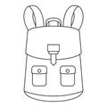 Haversack icon, outline style