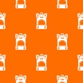 Haversack pattern vector orange