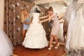 Having fun in bridal Boutique Royalty Free Stock Photo