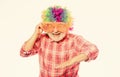 Having fun. Funny lifestyle. Fun and entertainment. Comic grandfather concept. Nice joke. Grandpa always fun. Elderly