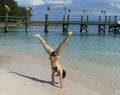 Having fun on a tropical beach Royalty Free Stock Photo