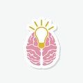 Having an idea icon isolated on gray background Royalty Free Stock Photo