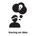 Having an idea icon vector isolated on white background, logo co Royalty Free Stock Photo