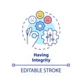 Having integrity concept icon