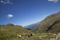 Having a rest on a hiking tour