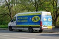 Volkswagen Crafter van of JIP Potraviny company which delivers groceries and sells them in their stores