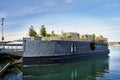 Havn floating spa, saunas, hot and cold pools on a repurposed 1943 marine vessel. Royalty Free Stock Photo