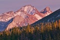 Havran and Zdiarska vidla peaks in Belianske Tatras mountains during autumn Royalty Free Stock Photo