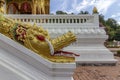 The Haw Pha Bang temple, Royal or Palace Chapel, located at the grounds of the Royal Palace Museum, Luang Prabang, Laos. Royalty Free Stock Photo