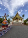 The Haw Pha Bang temple, Royal or Palace Chapel, located at the grounds of the Royal Palace Museum, Luang Prabang, Laos. Royalty Free Stock Photo