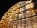 Hawamahal: Illuminating the Night Sky with Architectural Splendor