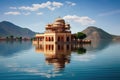 Hawa Mahal in Jaipur, Rajasthan, India, Water Palace Jal Mahal, Man Sager Lake, Jaipur, Rajasthan, India, Asia, AI Generated Royalty Free Stock Photo