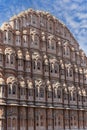 Hawa Mahal, pink palace of winds in old city Jaipur, Rajasthan, India. Background of indian architecture Royalty Free Stock Photo