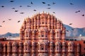 Hawa Mahal, the Temple of the Winds, Jaipur, Rajasthan, India, Hawa Mahal palace Palace of the Winds in Jaipur, Rajasthan, AI