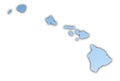 Hawai(USA) map Royalty Free Stock Photo
