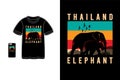 Elephant silhouette t shirt mockup typography