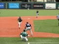 Hawaii Baseball player head to third base