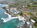 Hawaii Big Island Kailua-Kona Tropical Aerial Coast Royalty Free Stock Photo