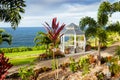 Hawaii big island la i nani beach gazebo Royalty Free Stock Photo