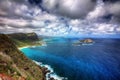 Hawaii Coast Road and Lighthouse Royalty Free Stock Photo
