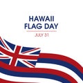 Hawaii Flag Day vector Royalty Free Stock Photo