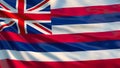 Hawaii flag. Waving flag ofHawaii state, United States of America