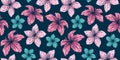 Hawaii flower pattern. Nature exotic floral bud